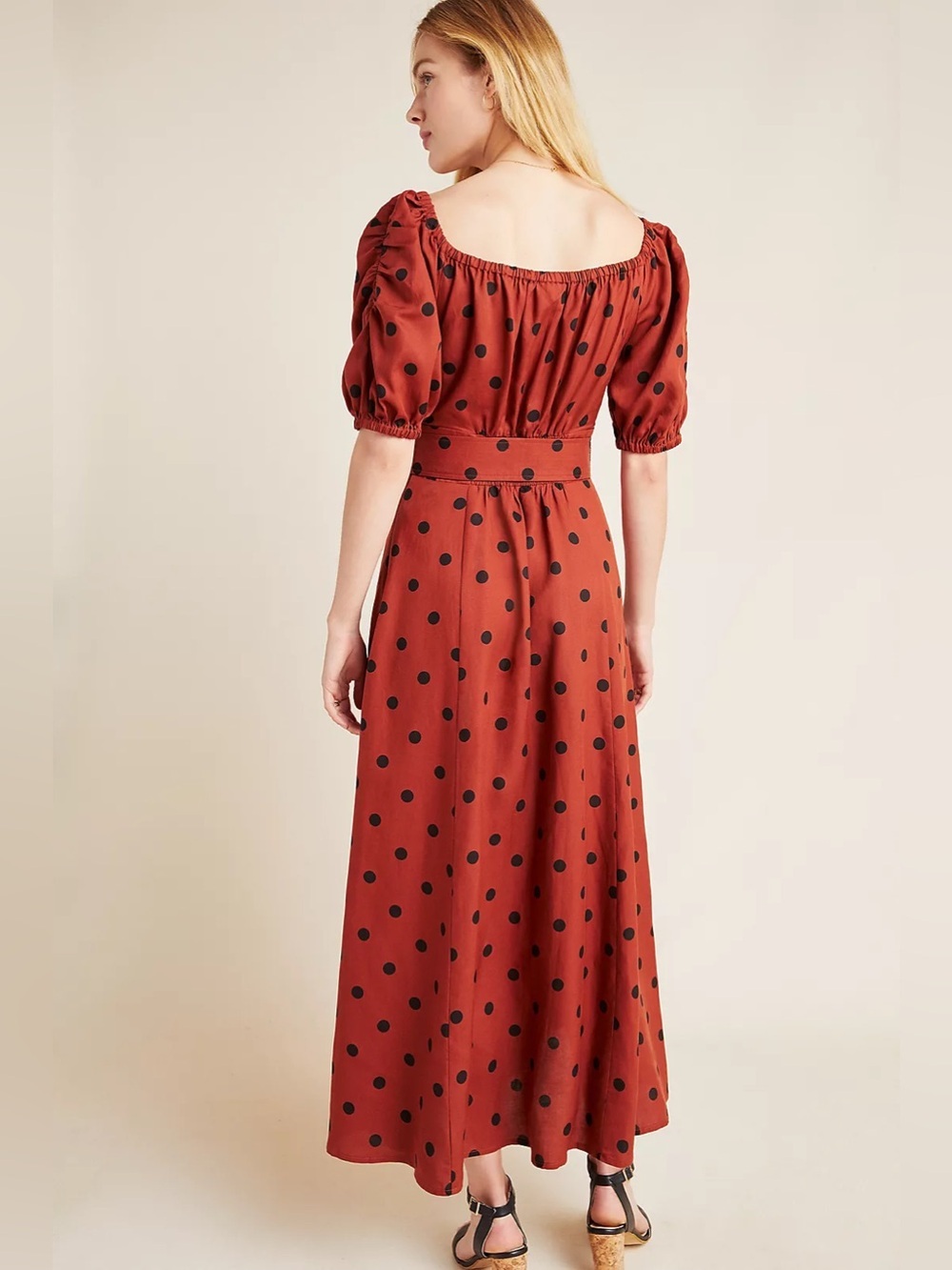 NWT Maeve Anthropologie Lucienne Off-The-Shoulder Maxi Dress- Size 8 - Picture 8 of 16